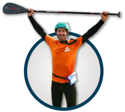 Malte with paddle