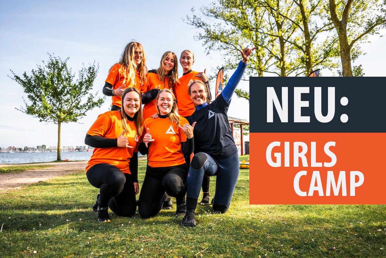 Gruppenfoto Girlscamp Fehmarn Wingfoilen