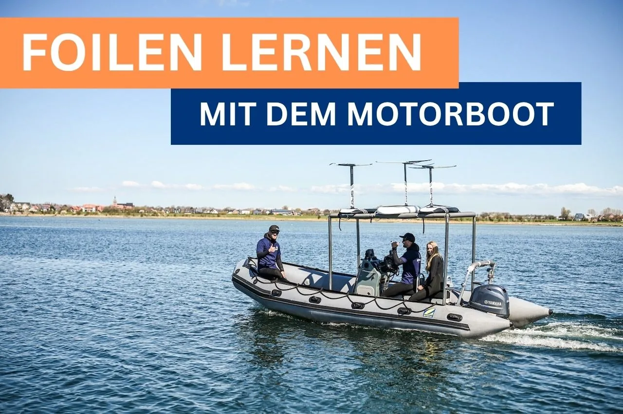 Foiltraining Motorboot